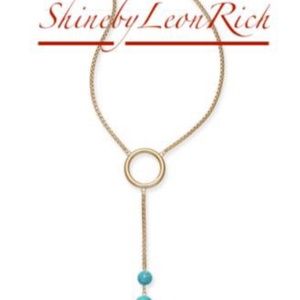 Alfani Gold-Tone Stone Ball 23" Lariat Necklace
